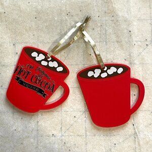 Set of 2 3D Printed Cocoa Cup Ornaments-New!